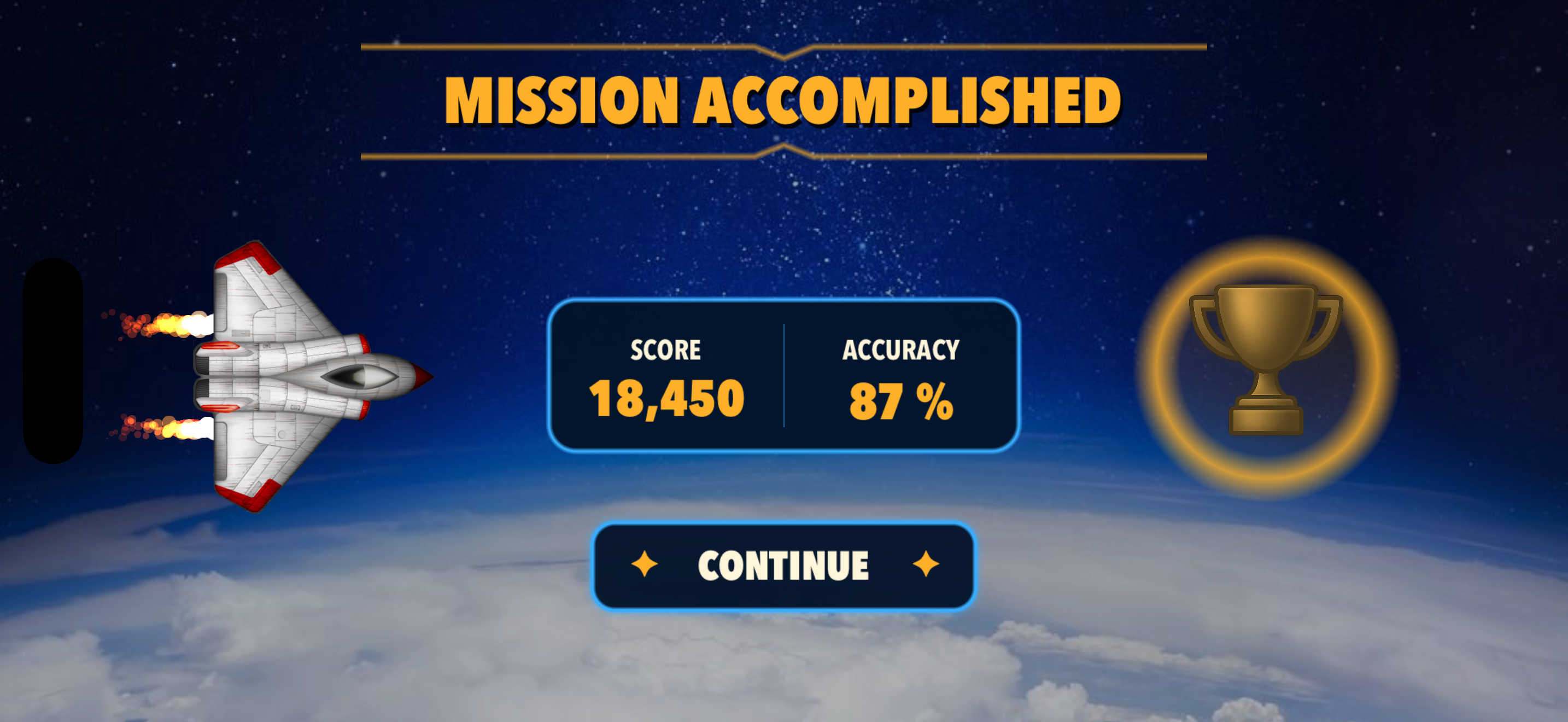 Astro Siege mission accomplished screen